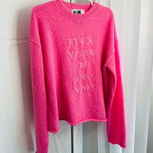 Pink sweater ; size S/M